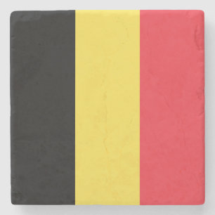 Patriotic Belgian Flag Stone Coaster
