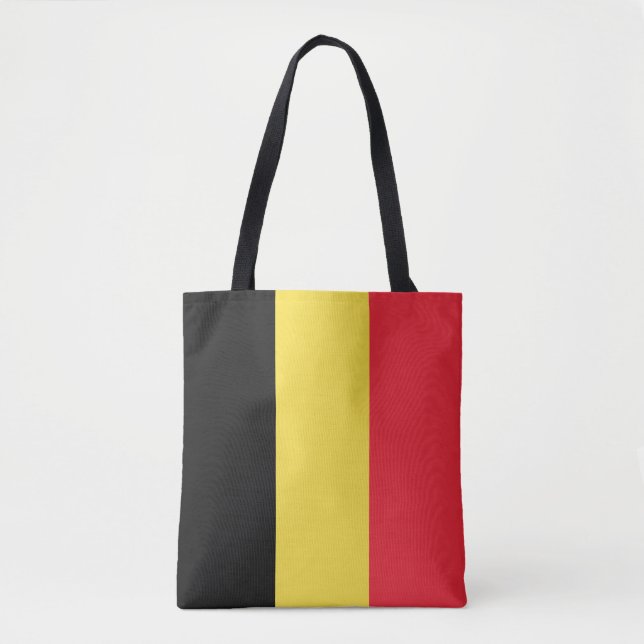 Patriotic Belgian Flag Tote Bag (Front)