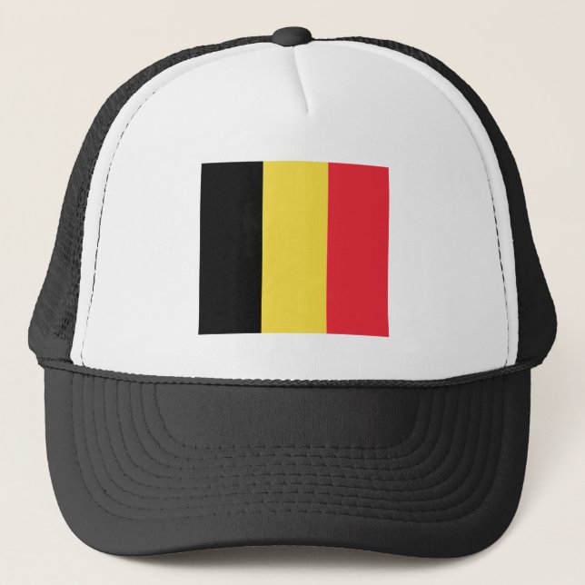 Patriotic Belgian Flag Trucker Hat (Front)