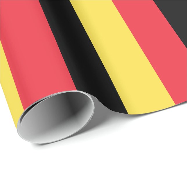 Patriotic Belgian Flag Wrapping Paper (Roll Corner)