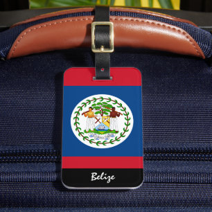 Patriotic Belise Luggage Tags, Belizean Flag Tag