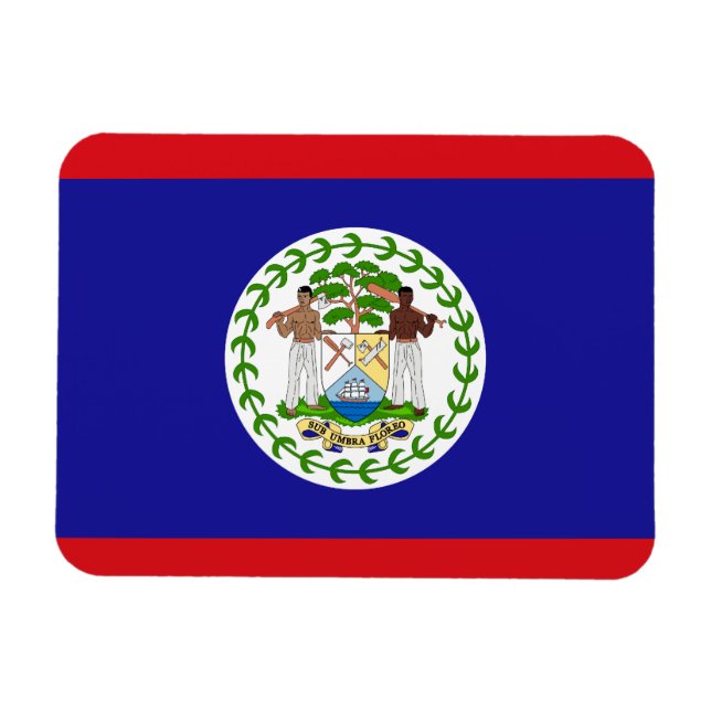 Patriotic Belizean Flag Magnet (Horizontal)
