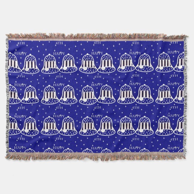 Patriotic Bells Throw Blanket (Front)