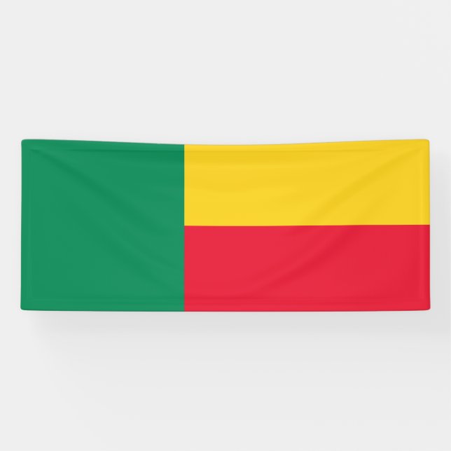 Patriotic Benin Flag Banner (Horizontal)
