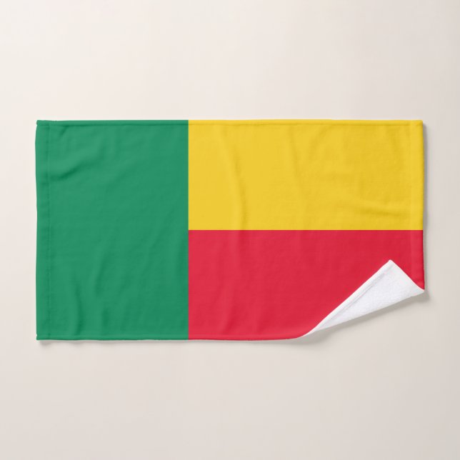 Patriotic Benin Flag Bath Towel Set (Hand Towel)