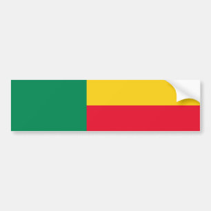 Patriotic Benin Flag Bumper Sticker