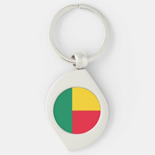 Patriotic Benin Flag Keychain (Front)