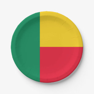 Patriotic Benin Flag Paper Plate