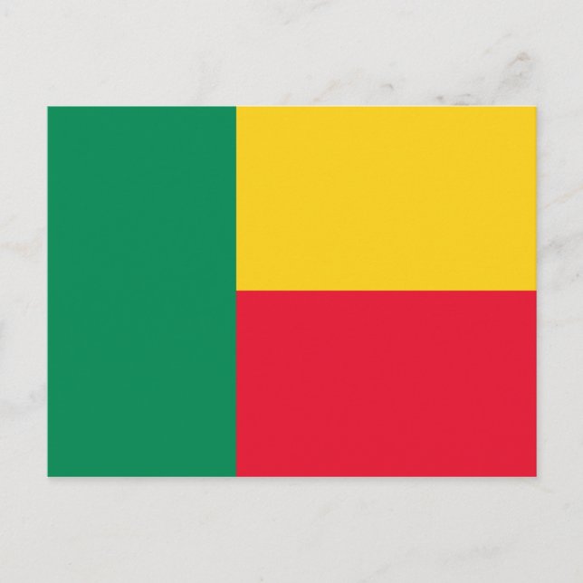 Patriotic Benin Flag Postcard (Front)