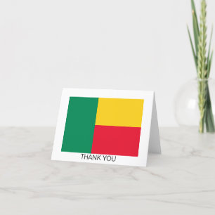 Patriotic Benin Flag Thank You Card