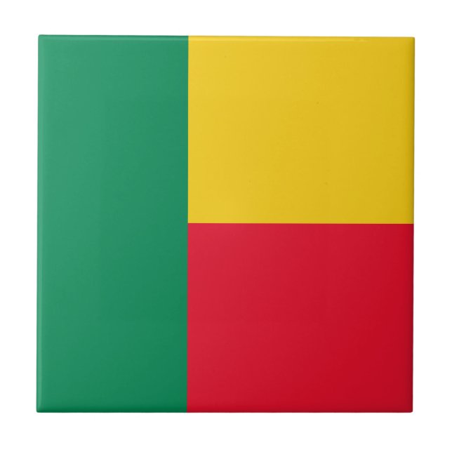 Patriotic Benin Flag Tile (Front)