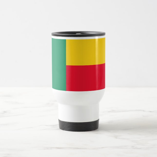 Patriotic Benin Flag Travel Mug (Center)