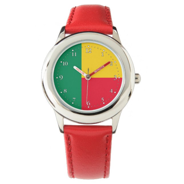 Patriotic Benin Flag Watch (Front)