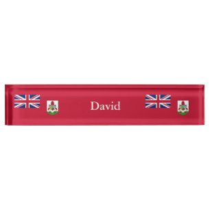 Patriotic Bermuda Flag Nameplate