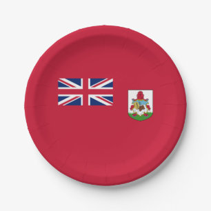Patriotic Bermuda Flag Paper Plate