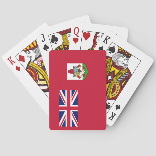 Patriotic Bermuda Flag Playing Cards (Back)