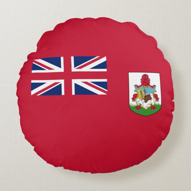 Patriotic Bermuda Flag Round Cushion (Front)