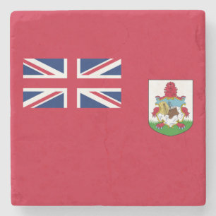 Patriotic Bermuda Flag Stone Coaster