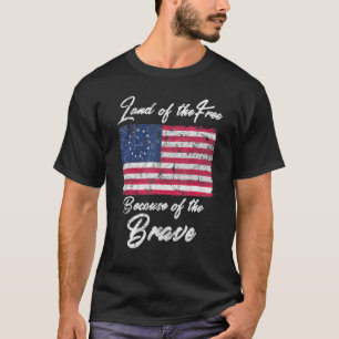 Patriotic Betsy Ross American Flag With 13 Stars T-Shirt