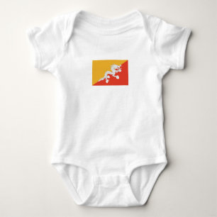 Patriotic Bhutan Flag Baby Bodysuit