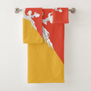 Patriotic Bhutan Flag Bath Towel Set