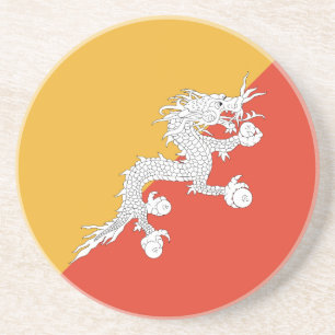 Patriotic Bhutan Flag Coaster