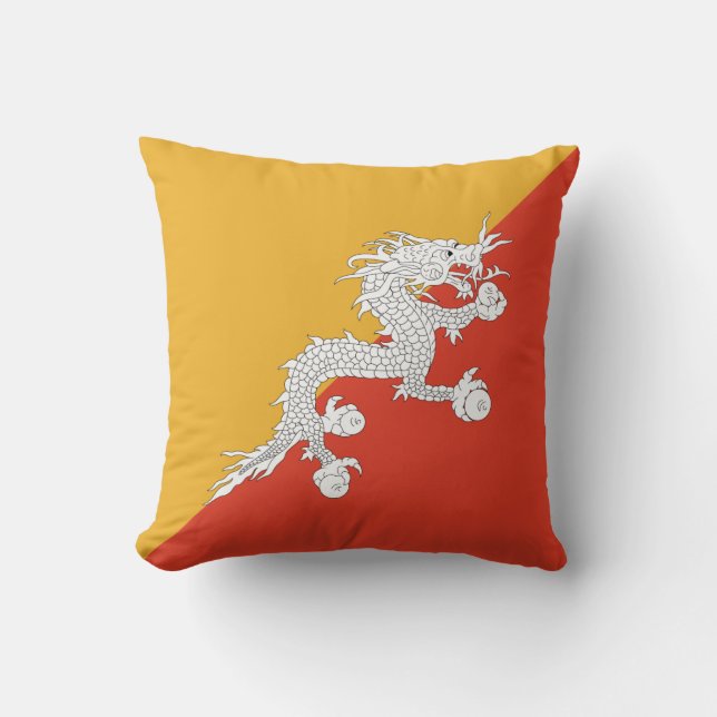 Patriotic Bhutan Flag Cushion (Front)