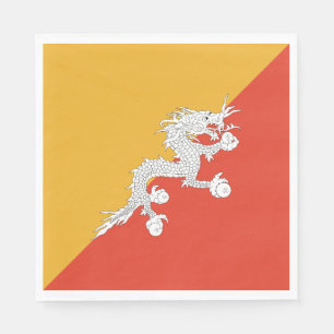 Patriotic Bhutan Flag Napkin