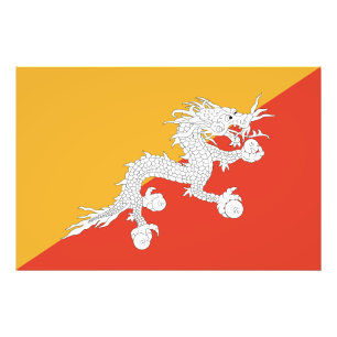 Patriotic Bhutan Flag Photo Print