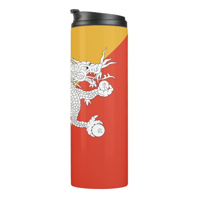 Patriotic Bhutan Flag Thermal Tumbler (Rotated Right)