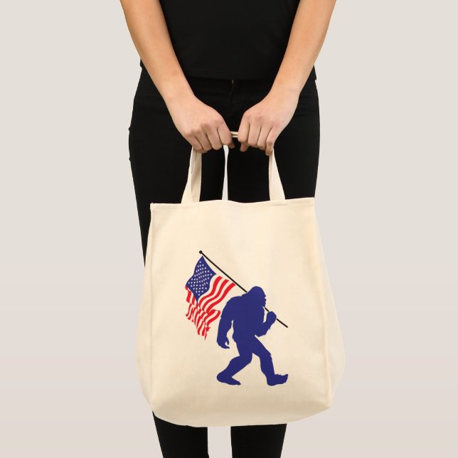 Patriotic Big Foot Tote Bag (Front (Product))