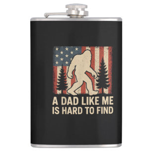 Patriotic Bigfoot A Dad Like Me Is Hard To Find Fu Hip Flask