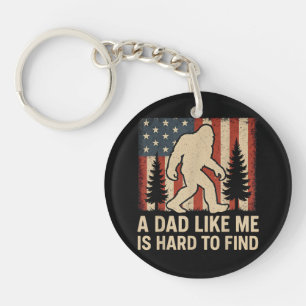 Patriotic Bigfoot A Dad Like Me Is Hard To Find Fu Key Ring