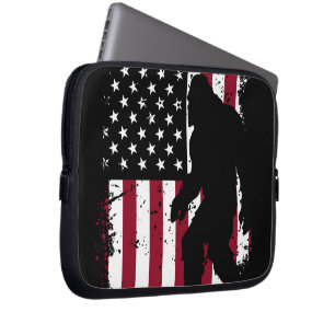 Patriotic Bigfoot Laptop Sleeve