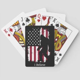 Patriotic Bigfoot Playing Cards