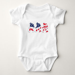 Patriotic Bigfoot Sasquatch Baby Bodysuit