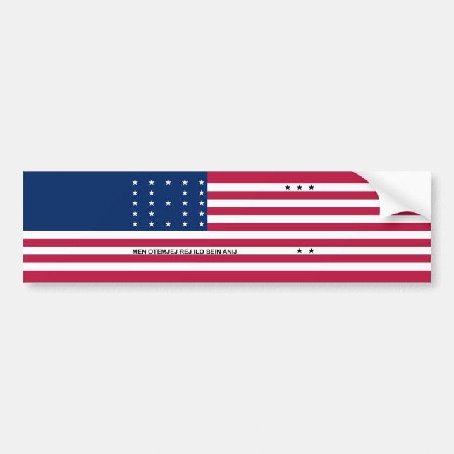 Patriotic Bikini Atoll Flag Bumper Sticker (Front)