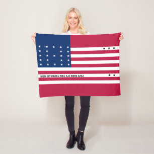 Patriotic Bikini Atoll Flag Fleece Blanket