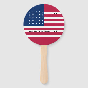 Patriotic Bikini Atoll Flag Hand Fan
