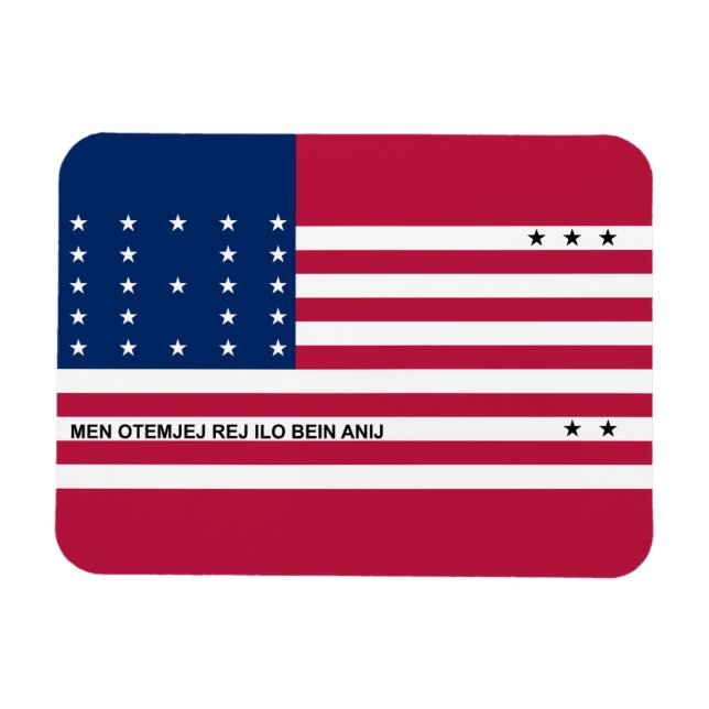 Patriotic Bikini Atoll Flag Magnet (Horizontal)