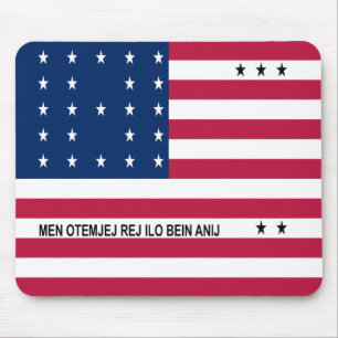 Patriotic Bikini Atoll Flag Mouse Pad