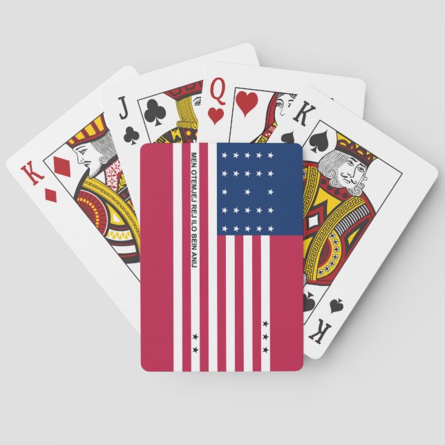 Patriotic Bikini Atoll Flag Playing Cards (Back)