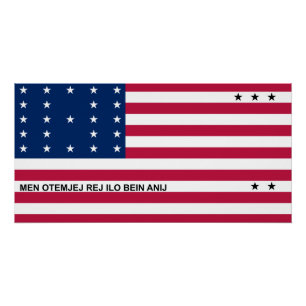 Patriotic Bikini Atoll Flag Poster