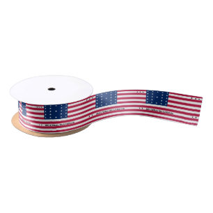 Patriotic Bikini Atoll Flag Satin Ribbon
