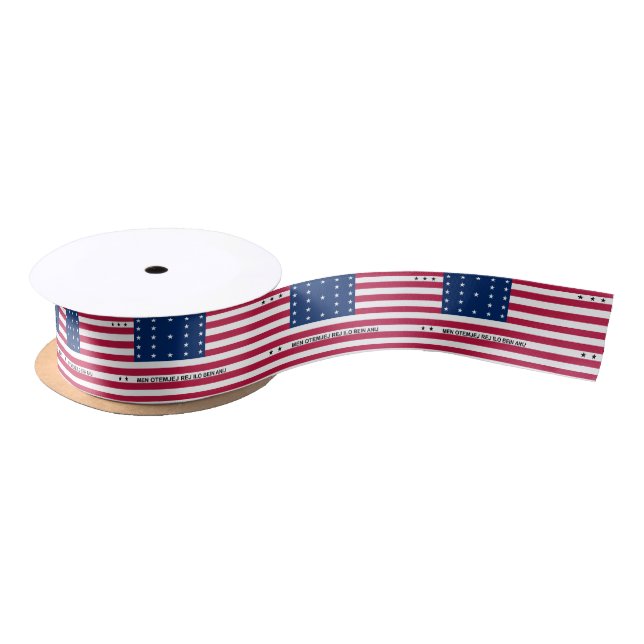 Patriotic Bikini Atoll Flag Satin Ribbon (Spool)