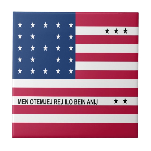 Patriotic Bikini Atoll Flag Tile (Front)