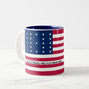 Patriotic Bikini Atoll Flag Two-Tone Coffee Mug