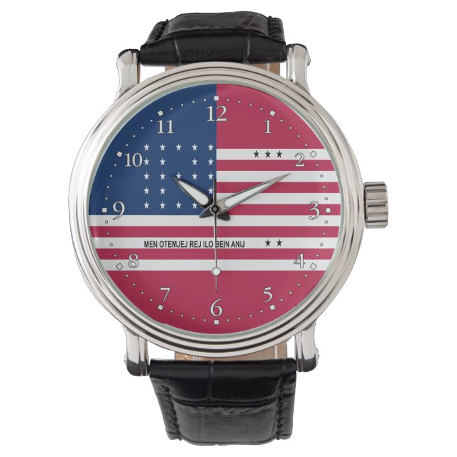 Patriotic Bikini Atoll Flag Watch (Front)