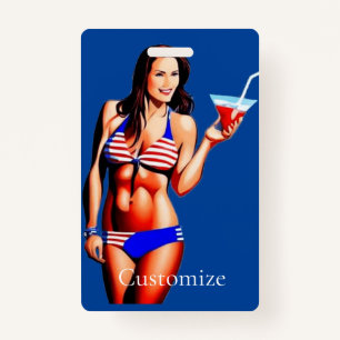 Patriotic Bikini Fitness Model Thunder_Cove ID Badge