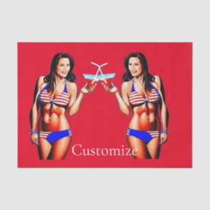 Patriotic Bikini Fitness Model Thunder_Cove  Tissue Paper